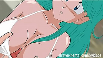 การล้อเลียน Dragon Ball Z Hentai - Bulma ได้รับการเจาะสองครั้ง