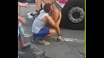 Man Performs Oral Sex On Woman In Public Area