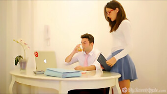 Kim Love'S Passionate Encounter With An Idle Italian Office Assistant In A Public Setting